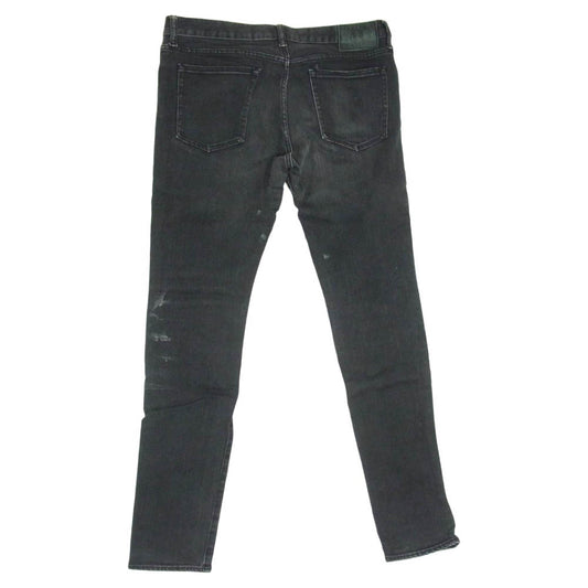 HYSTERIC GLAMOUR ヒステリックグラマー 0243AP18 USED加工 スタッズ ストレッチ スリム ブラック デニム ブラック系 34【中古】