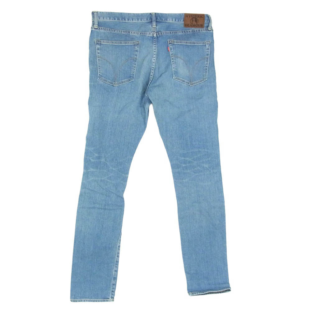 HYSTERIC GLAMOUR ヒステリックグラマー 02213AP15 SP加工 スタッズ スリム デニム パンツ インディゴブルー系 34【中古】
