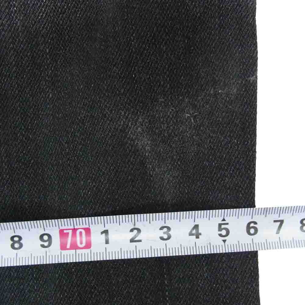 HYSTERIC GLAMOUR ヒステリックグラマー 0243AP13 野口強 USED 加工 S 裏地レオパード デニム スリム パンツ ブラック系 34【中古】