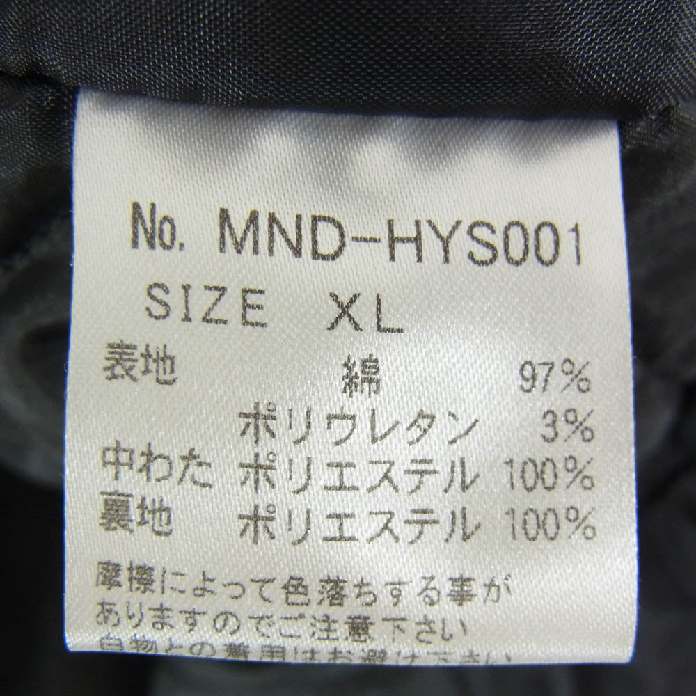 HYSTERIC GLAMOUR ヒステリックグラマー MINEDENIM マインデニム MND-HYS001 × MINEDENIM マインデニム F.Black Denim JKT デニム 中綿 ジャケット ブラック系 XL【中古】
