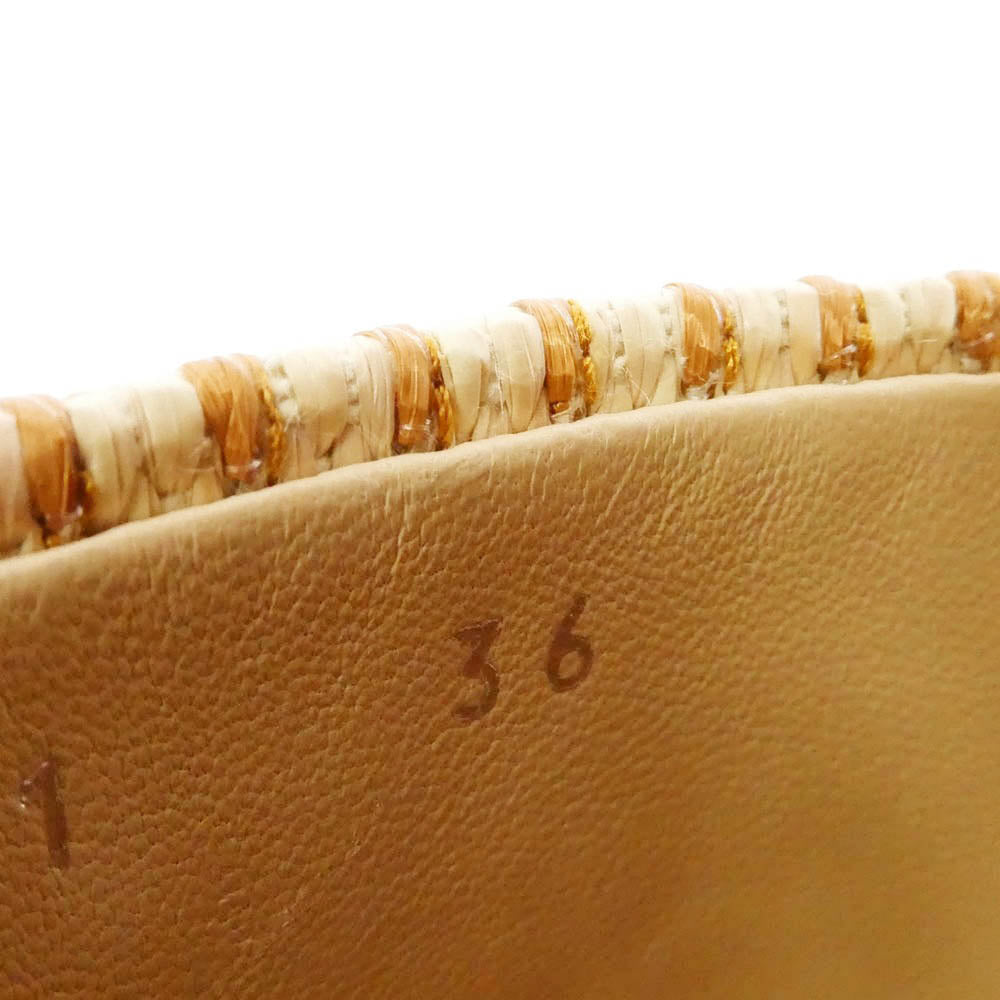 LOUIS VUITTON ルイ・ヴィトン モノグラム ジャガード バウンダリーライン ウェッジ ソール サンダル ブラウン系 36【中古】