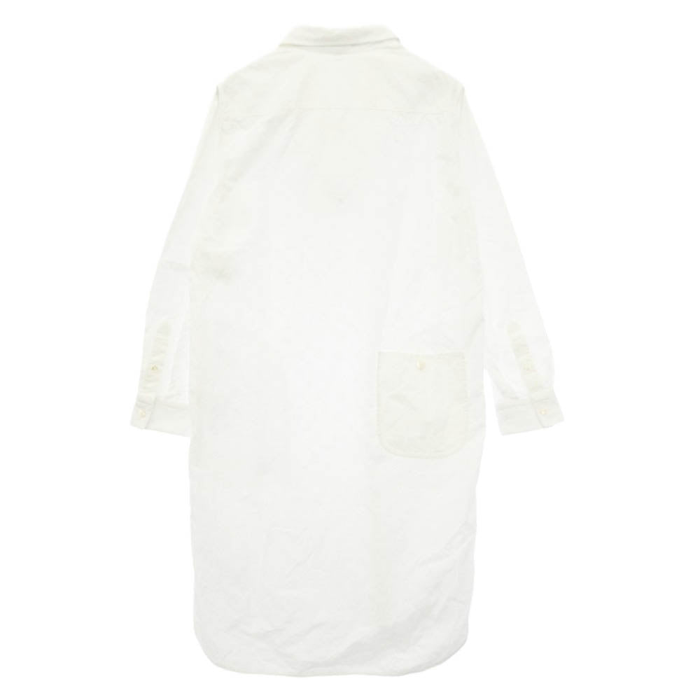 LOUIS VUITTON ルイ・ヴィトン モノグラム リレーフ ロング シャツ ワンピース ドレス ホワイト系 34【中古】
