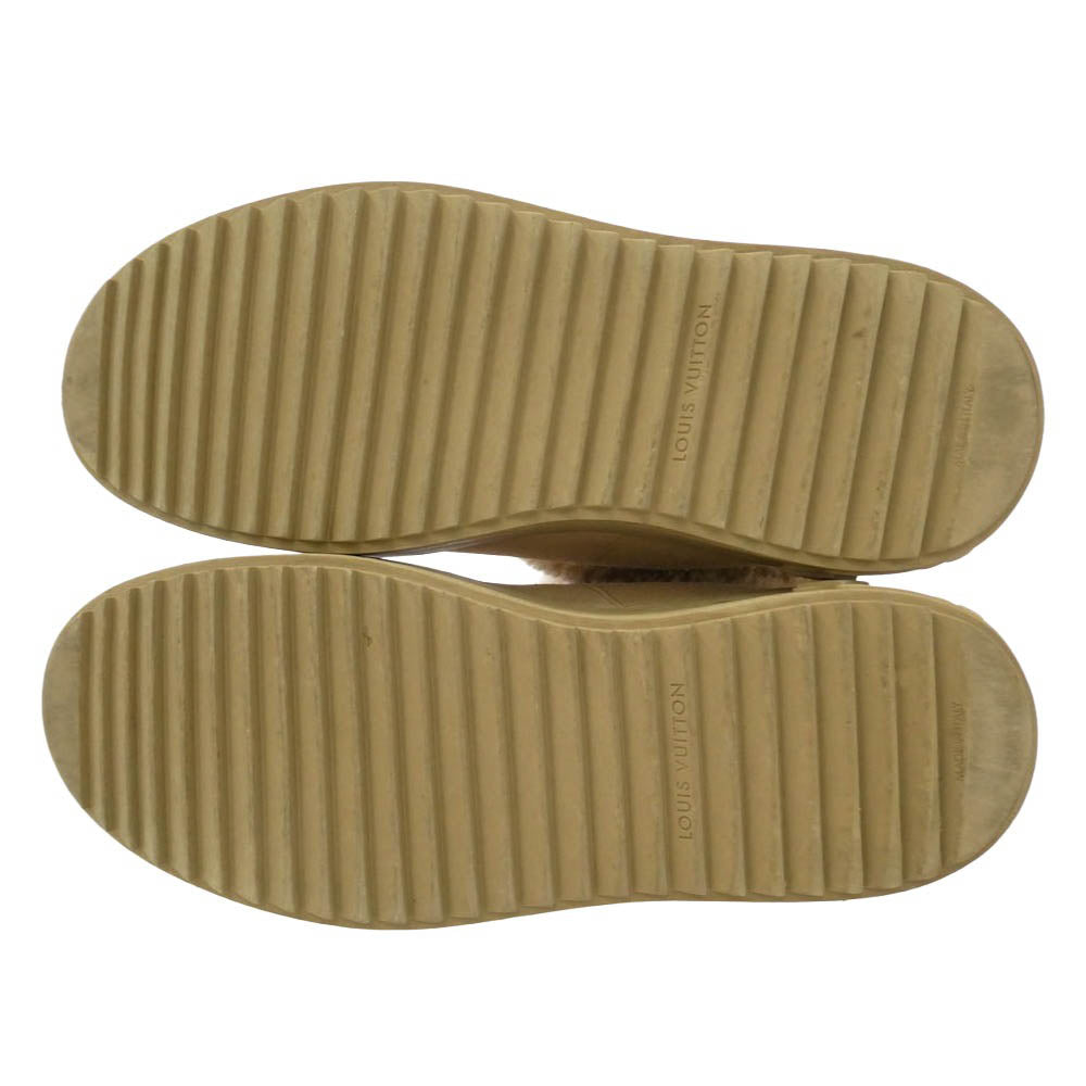 LOUIS VUITTON ルイ・ヴィトン SNOW DROP FLAT ANKLE スノードロップ ライン アンクル ブーツ ベージュ ベージュ系 ピンク系 35.5【中古】