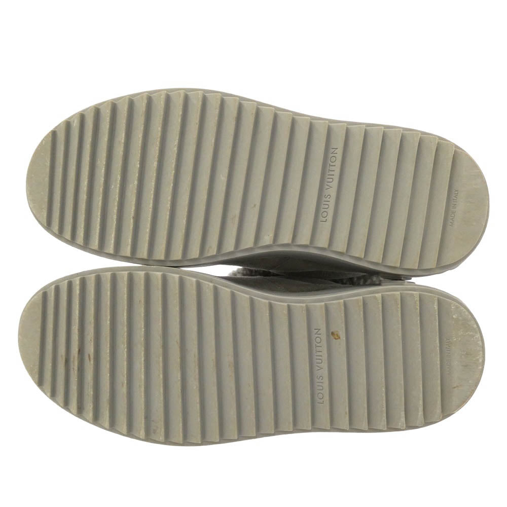 LOUIS VUITTON ルイ・ヴィトン SNOW DROP FLAT ANKLE スノードロップ ライン アンクル ブーツ グレー グレー系 35N【中古】