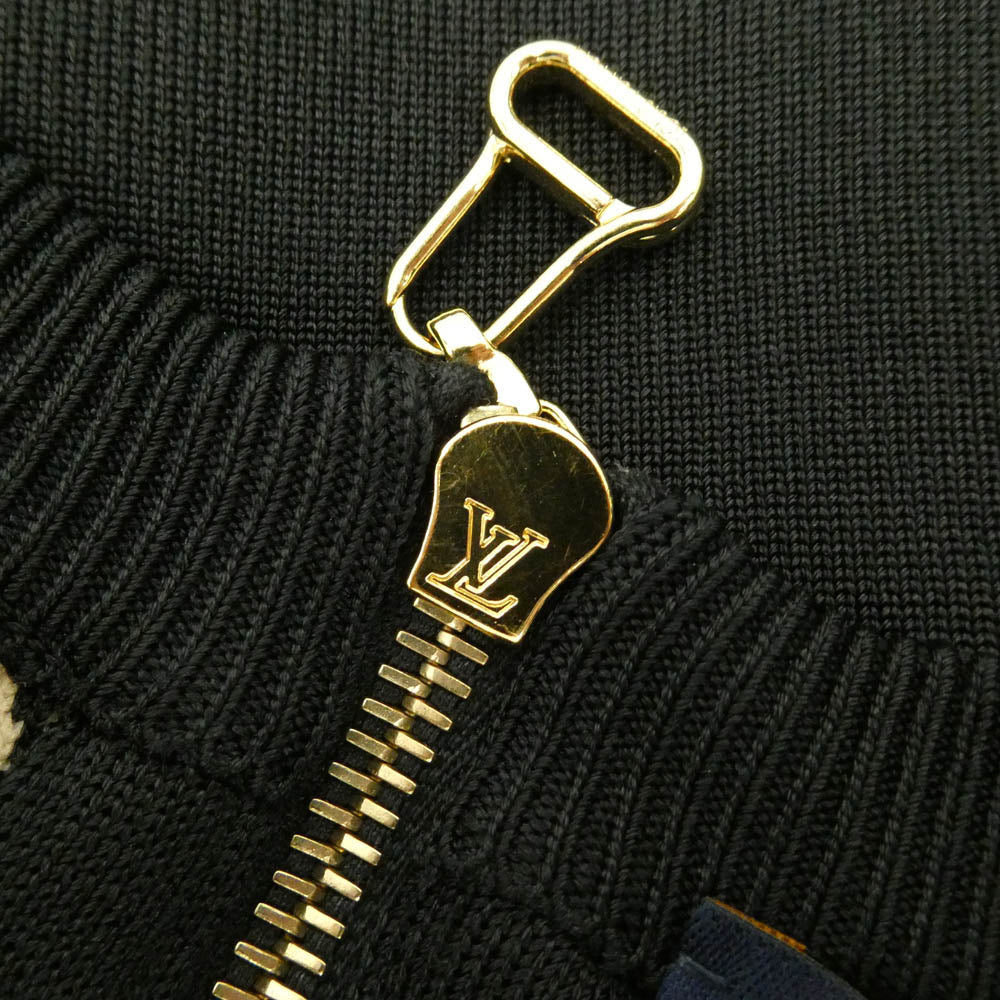 LOUIS VUITTON ルイ・ヴィトン シルク モノグラム ロゴ ノースリーブ Aライン ドレス ワンピース ブラック系 XS【中古】