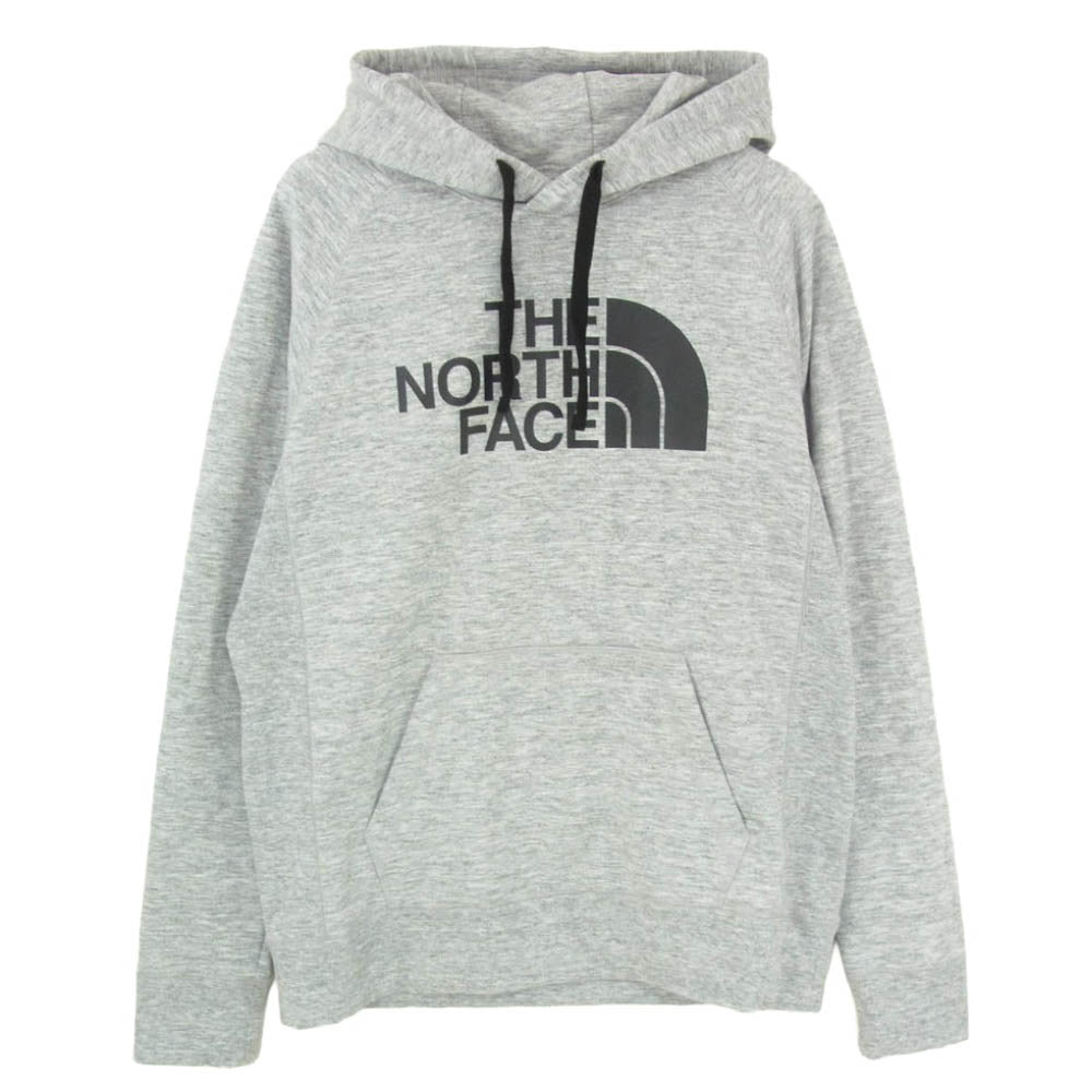 THE NORTH FACE ノースフェイス NT12297 Color Heathered Sweat Hoodie ロゴプリント カラー ヘザード スウェット フーディ プルオーバー パーカー グレー系 L【中古】