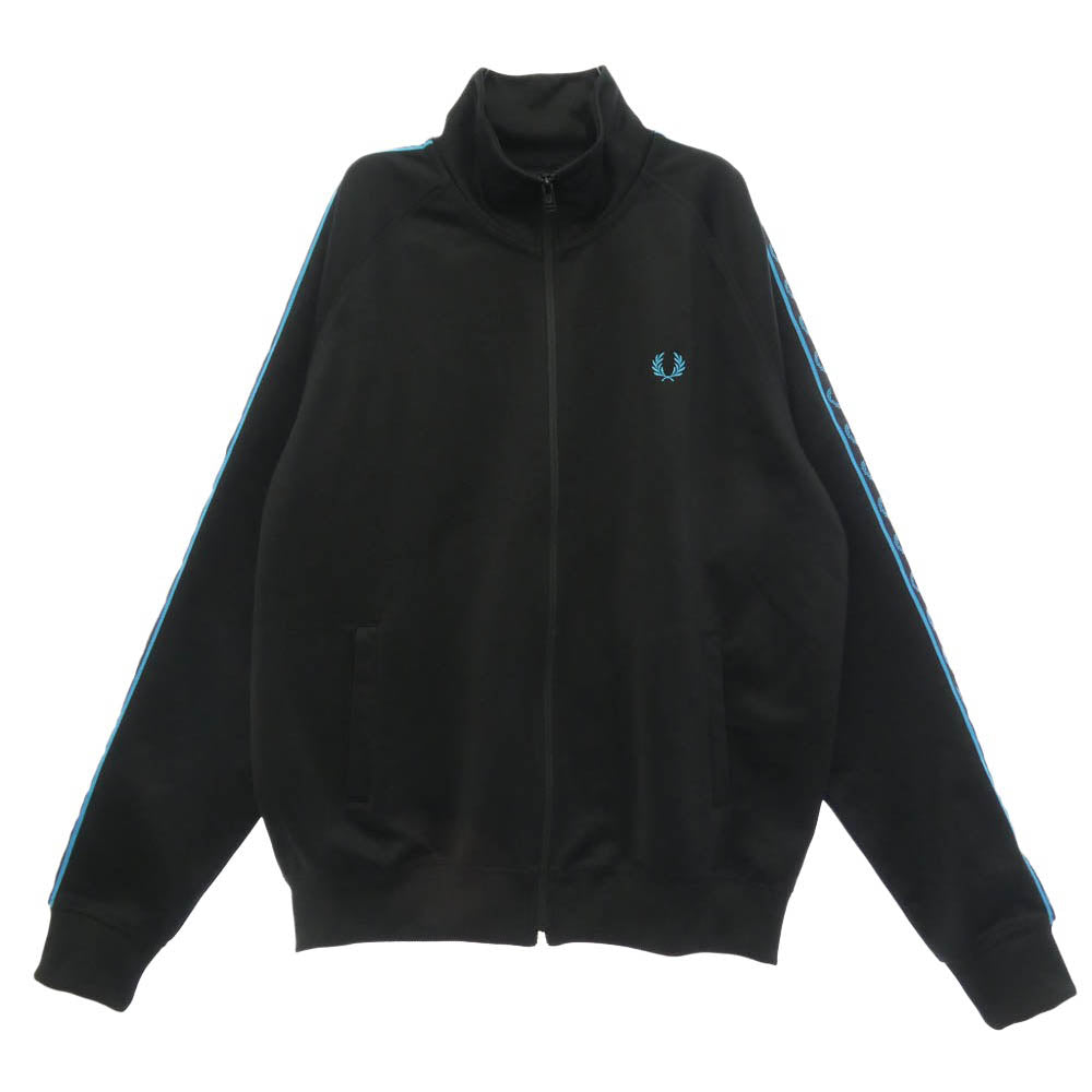 FRED PERRY フレッドペリー J5557 Contrast Tape Track Jacket コントラスト テープ トラック ジャケット ブラック系 L【中古】