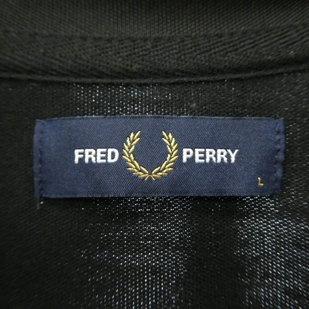 FRED PERRY フレッドペリー J5557 Contrast Tape Track Jacket コントラスト テープ トラック ジャケット ブラック系 L【中古】