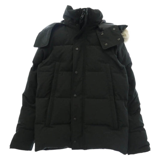 CANADA GOOSE カナダグース 3808MB サザビーリーグタグ BLACK LABEL ブラックレーベル WYNDHAM PARKA ウィンダム パーカー ファー フーデッド ダウン ジャケット ブラック系 XS【中古】