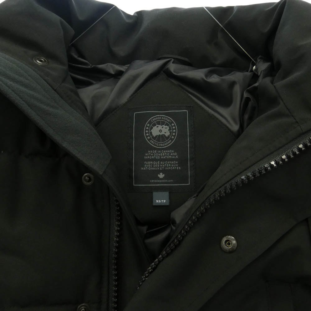 CANADA GOOSE カナダグース 3808MB サザビーリーグタグ BLACK LABEL ブラックレーベル WYNDHAM PARKA ウィンダム パーカー ファー フーデッド ダウン ジャケット ブラック系 XS【中古】