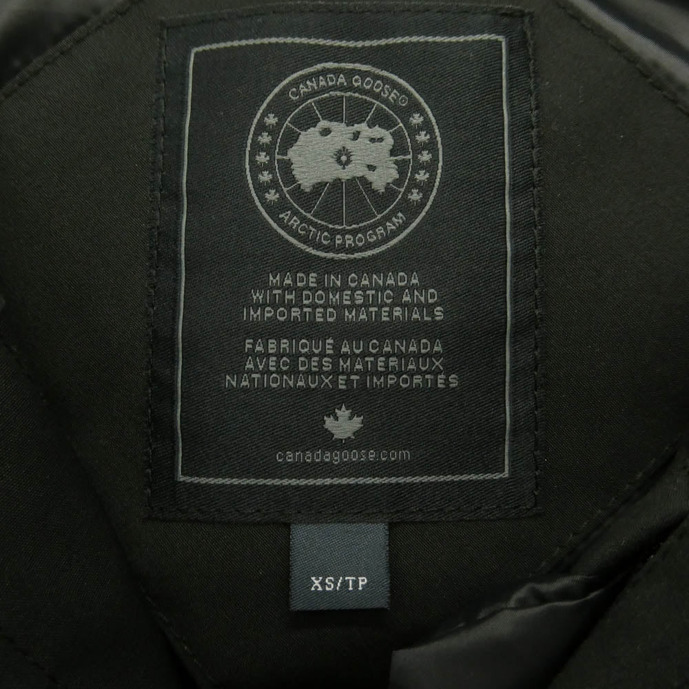 CANADA GOOSE カナダグース 3808MB サザビーリーグタグ BLACK LABEL ブラックレーベル WYNDHAM PARKA ウィンダム パーカー ファー フーデッド ダウン ジャケット ブラック系 XS【中古】