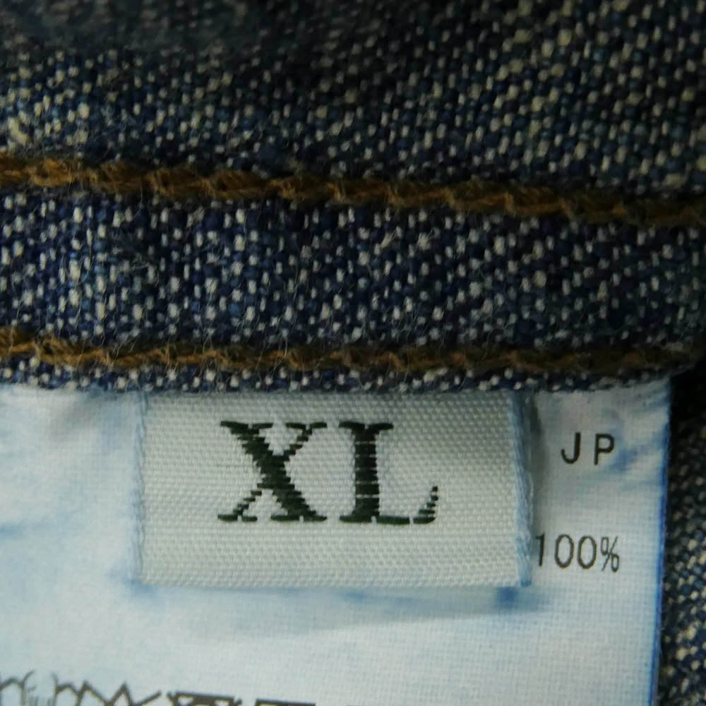 HUMAN MADE ヒューマンメイド 26AW HM32JK020 DENIM BLOUSON ステンシル ロゴプリント デニム ジャケット ブルゾン ブルー系 XL【美品】【中古】