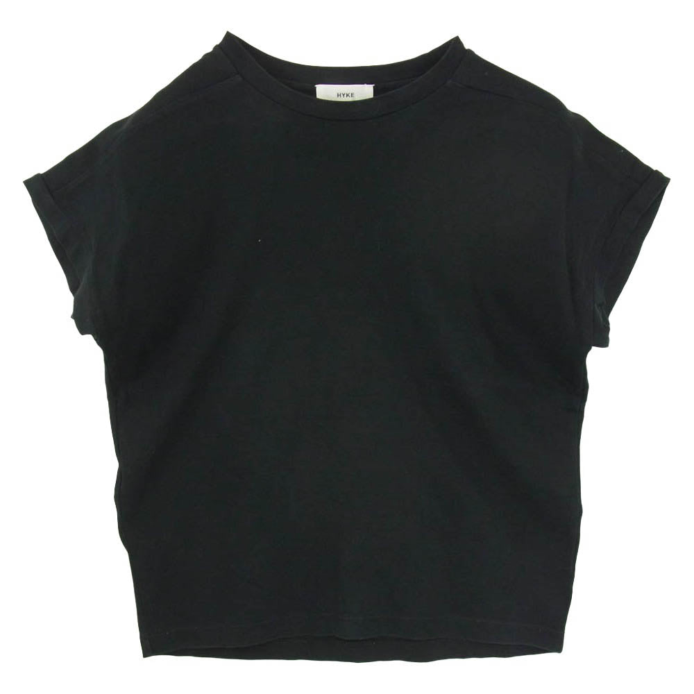HYKE ハイク 141-12017 コットン フレンチスリーブ 半袖 Tシャツ ブラック系 1【中古】