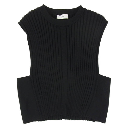 HYKE ハイク 242-11367 WIDE RIBBED CROPPED VEST ワイドリブ クロップド ベスト ブラック系 サイズ表記無【中古】