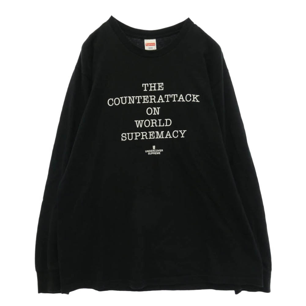 Supreme シュプリーム UNDERCOVER アンダーカバー UNDERCOVER Public Enemy Counterattack L/S Tee アンダーカバー パブリック エネミー カウンターアタック L/S 長袖 ロングスリーブ Tシャツ カットソー ブラック系 L【中古】