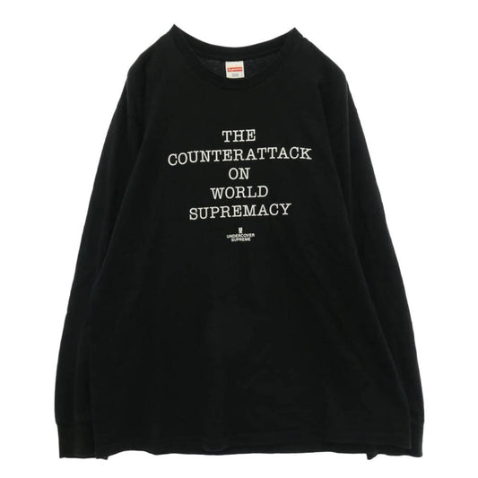 Supreme シュプリーム UNDERCOVER アンダーカバー UNDERCOVER Public Enemy Counterattack L/S Tee アンダーカバー パブリック エネミー カウンターアタック L/S 長袖 ロングスリーブ Tシャツ カットソー ブラック系 L【中古】