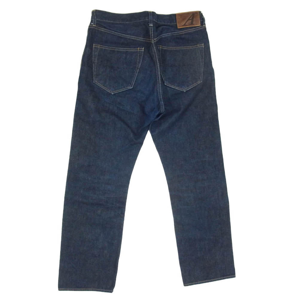ANATOMICA アナトミカ 530-000-06 618 ORIGINAL オリジナル レザーパッチ ジップフライ ストレート コットン デニム ジーンズ インディゴブルー系 32【中古】