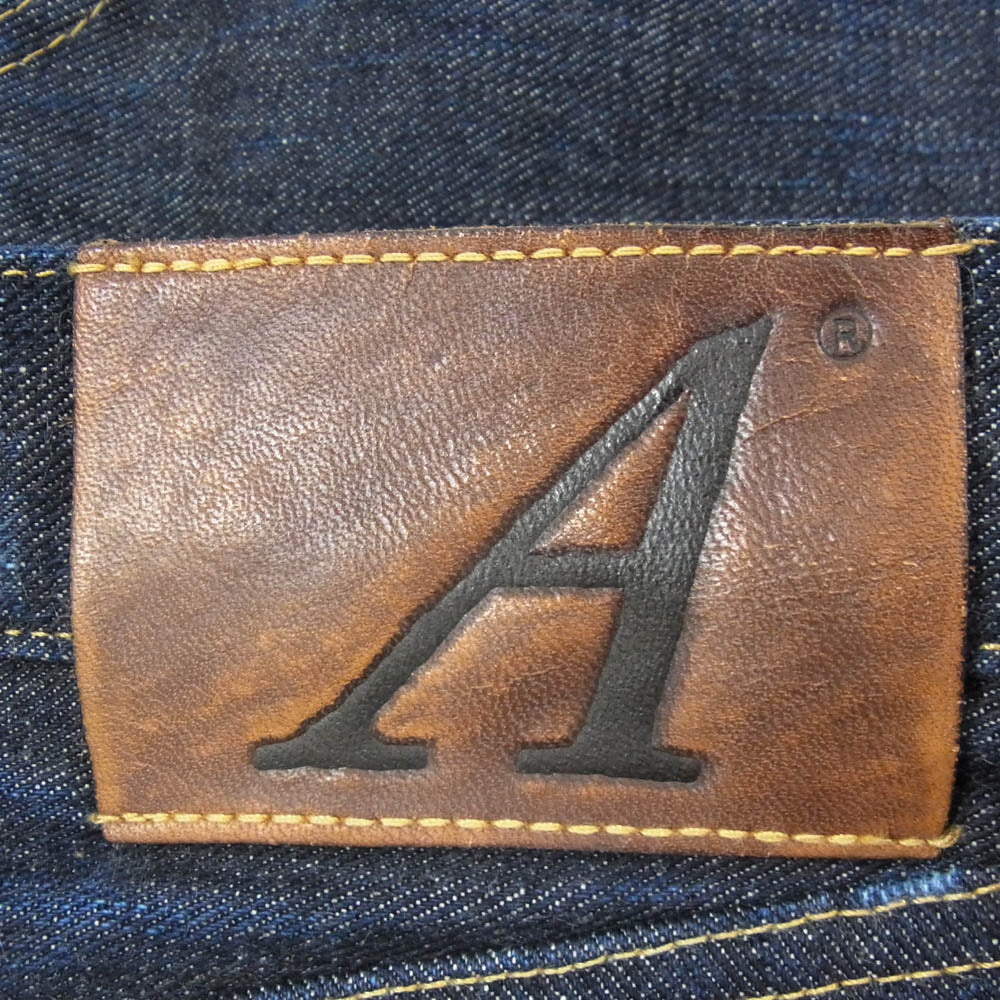 ANATOMICA アナトミカ 530-000-06 618 ORIGINAL オリジナル レザーパッチ ジップフライ ストレート コットン デニム ジーンズ インディゴブルー系 32【中古】