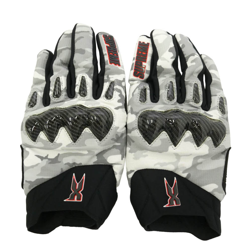 Supreme シュプリーム 25AW FW25A62-CMO-M × Fox Racing DMX Bomber Gloves フォックスレーシング ロゴ ボンバー グローブ 手袋 ブラック系 グレー系 M 22.2×10.6cm【極上美品】【中古】