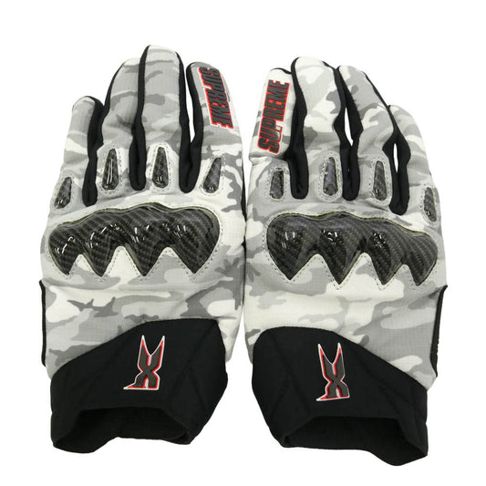 Supreme シュプリーム 25AW FW25A62-CMO-M × Fox Racing DMX Bomber Gloves フォックスレーシング ロゴ ボンバー グローブ 手袋 ブラック系 グレー系 M 22.2×10.6cm【極上美品】【中古】
