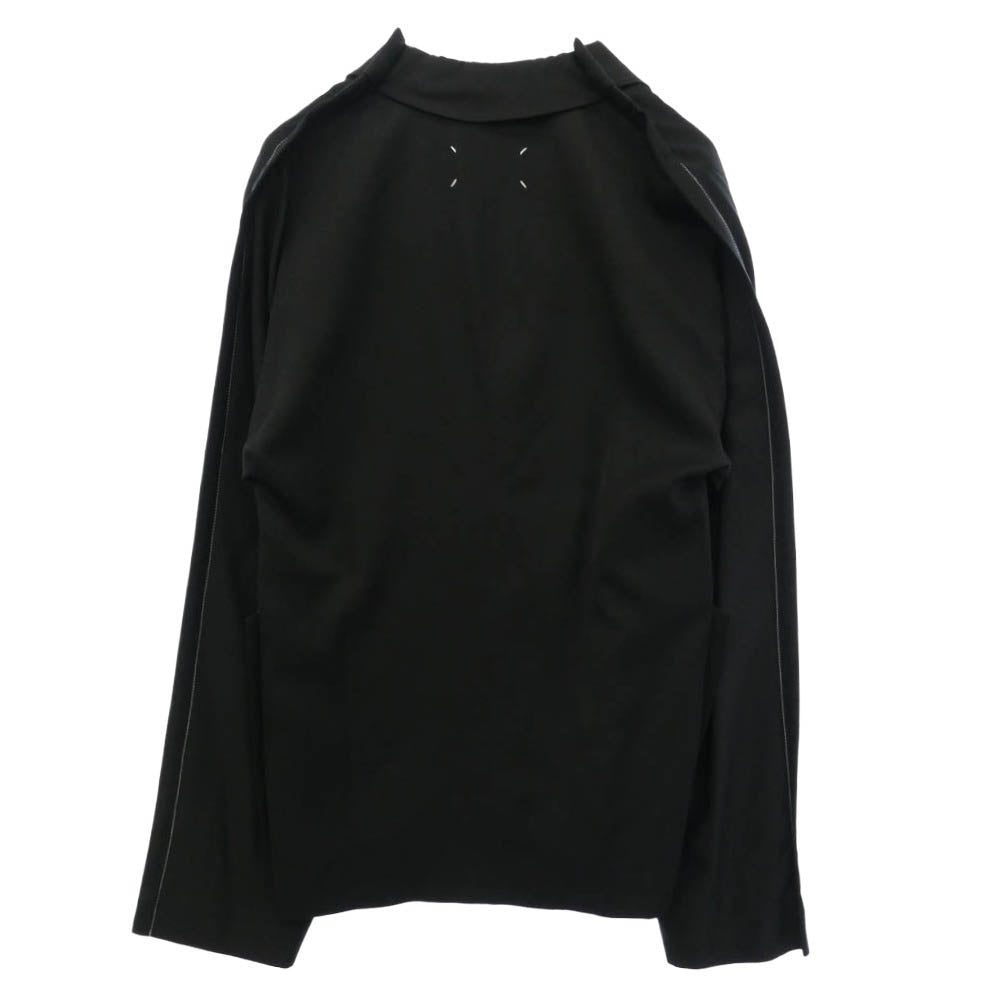 MAISON MARGIELA メゾンマルジェラ 19AW S30BN0445 Oversized Wool Blazer 10ライン 四つタグ オーバーサイズド ステッチ ウール ブレザー ジャケット ブラック系 44【中古】