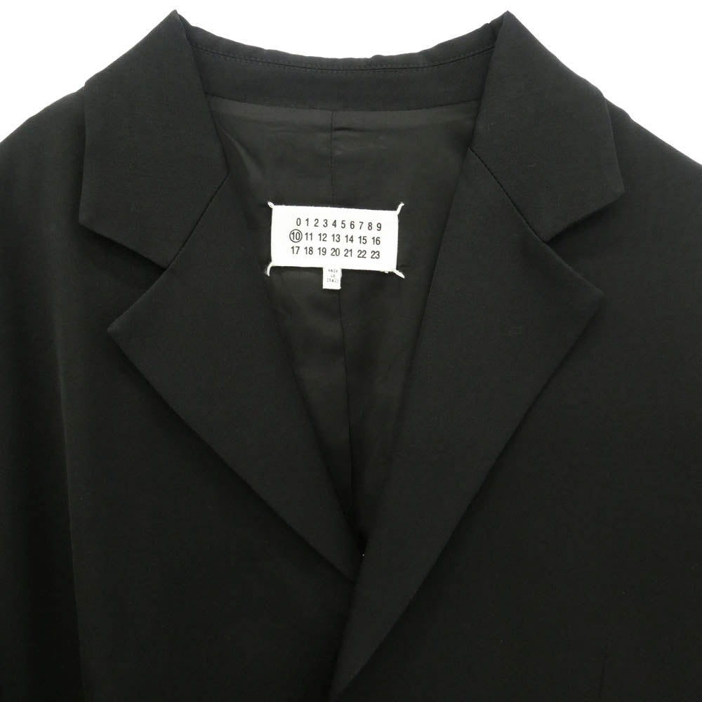MAISON MARGIELA メゾンマルジェラ 19AW S30BN0445 Oversized Wool Blazer 10ライン 四つタグ オーバーサイズド ステッチ ウール ブレザー ジャケット ブラック系 44【中古】