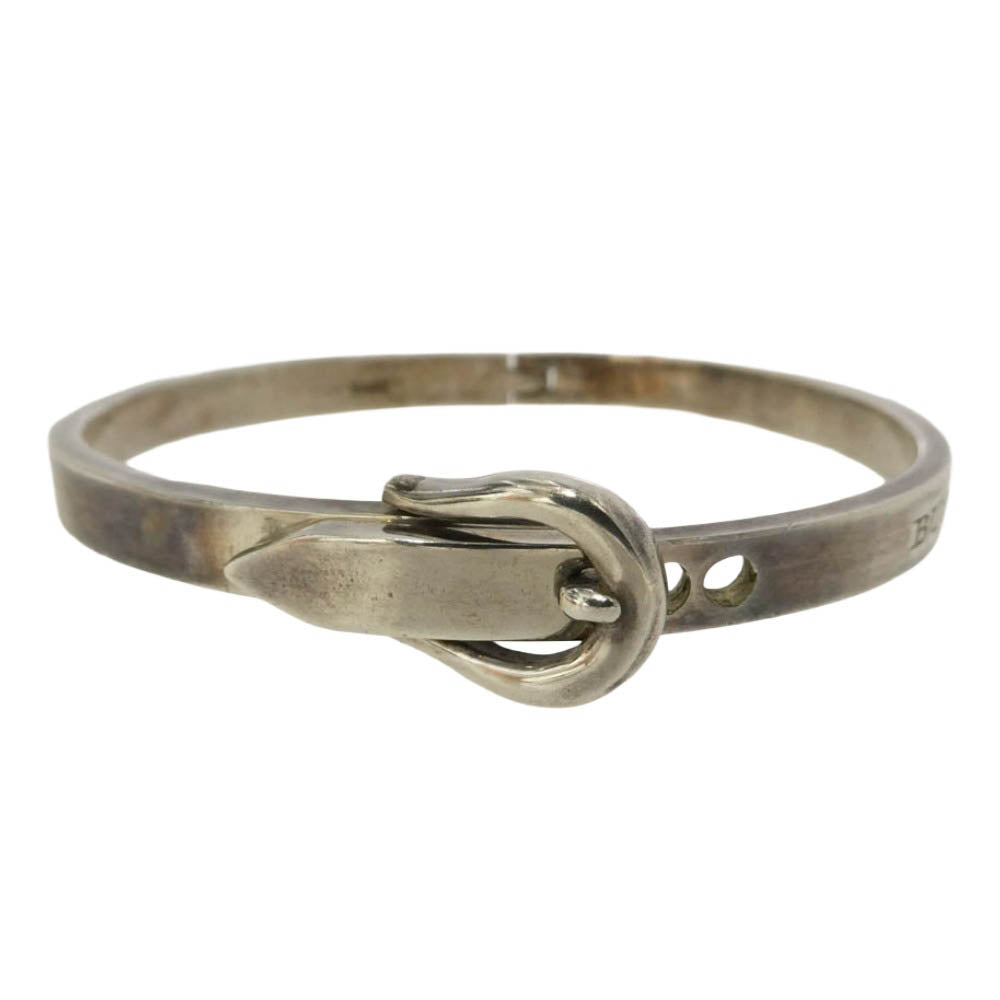 BURBERRY BLACK LABEL バーバリーブラックレーベル ベルトカフ バングル ブレスレット SV925 シルバー系【中古】