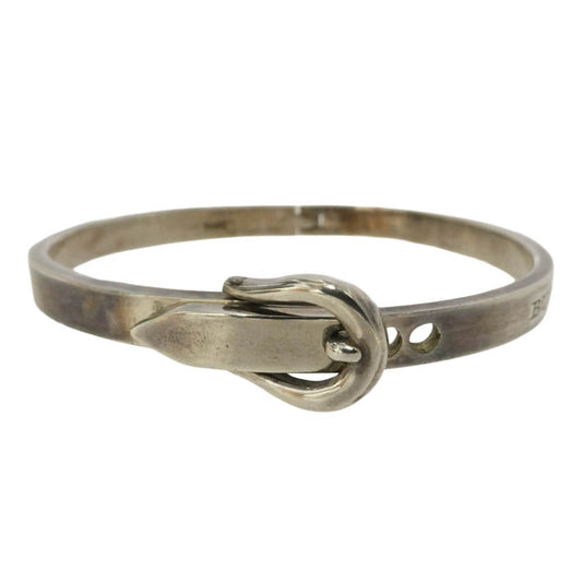 BURBERRY BLACK LABEL バーバリーブラックレーベル ベルトカフ バングル ブレスレット SV925 シルバー系【中古】