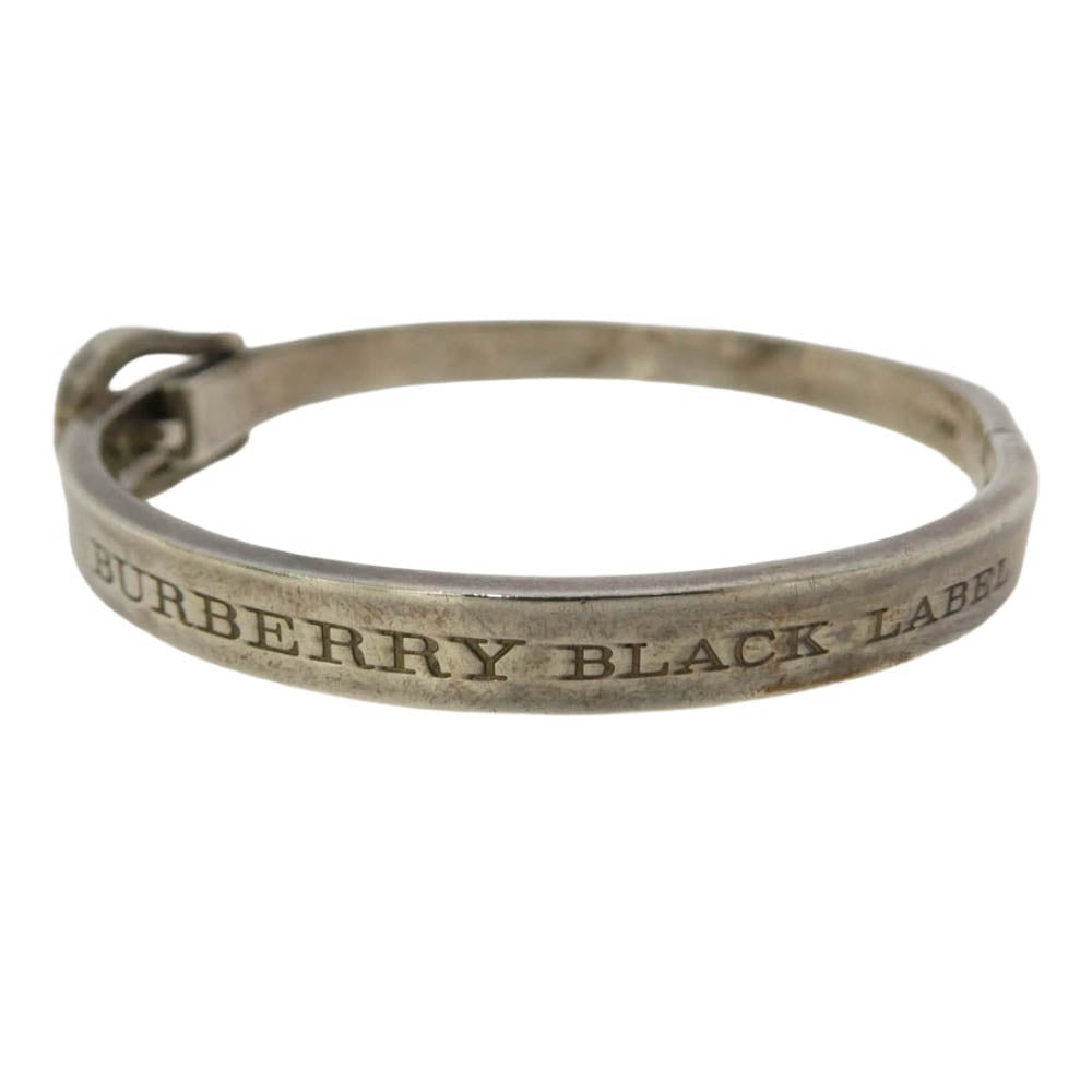 BURBERRY BLACK LABEL バーバリーブラックレーベル ベルトカフ バングル ブレスレット SV925 シルバー系【中古】