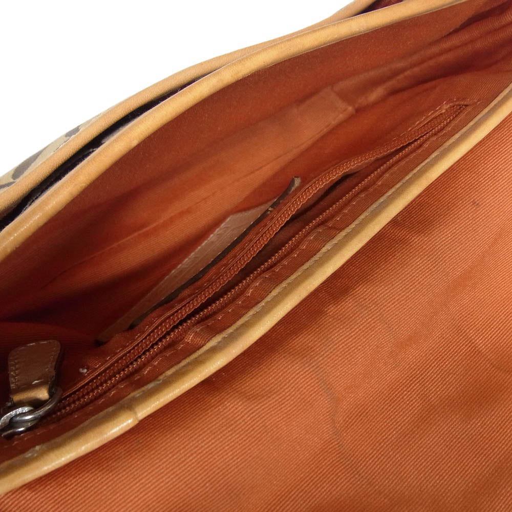 COACH コーチ 6844 シグネチャー ショルダー バッグ ライトブラウン系【中古】