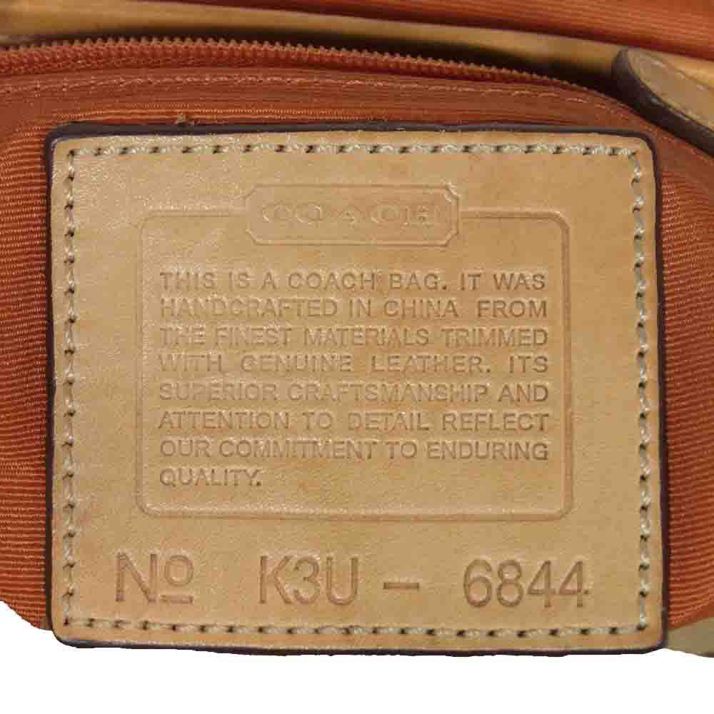 COACH コーチ 6844 シグネチャー ショルダー バッグ ライトブラウン系【中古】