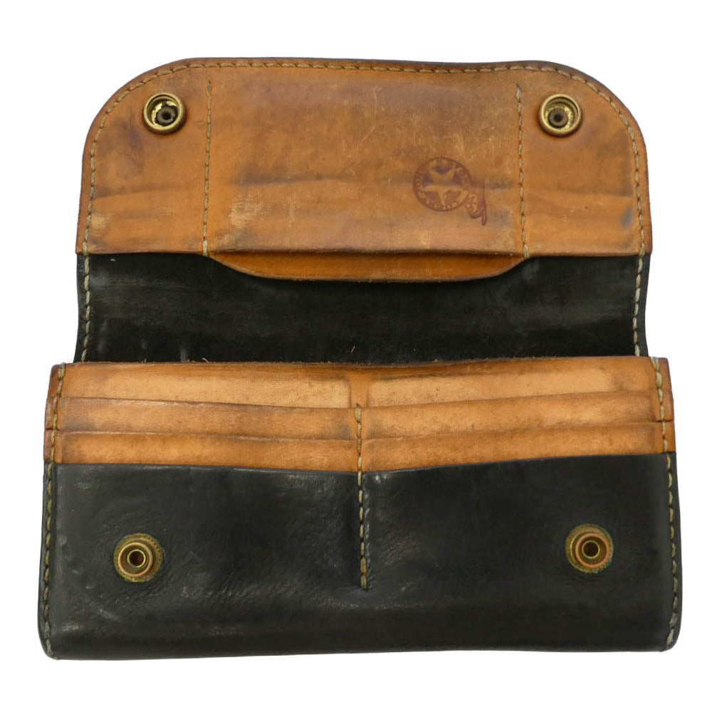 LUCKY JOHN ラッキージョン トラッカー ウォレット レザー ロングウォレット 長財布 ブラック系 ブラウン系【中古】