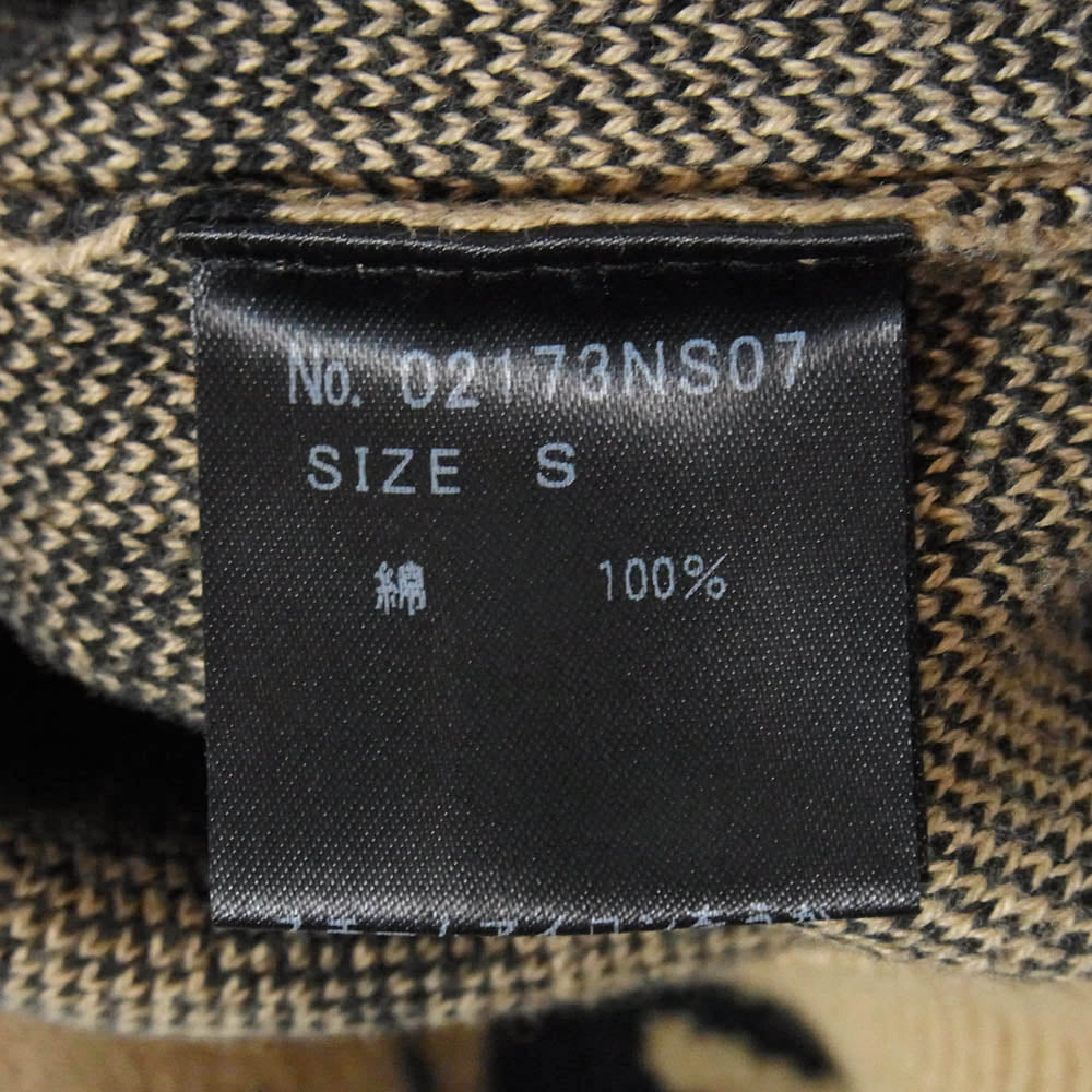 HYSTERIC GLAMOUR ヒステリックグラマー 17AW 02173NS07 総柄 METAL ジャカード ニット セーター ライトブラウン系 S【中古】