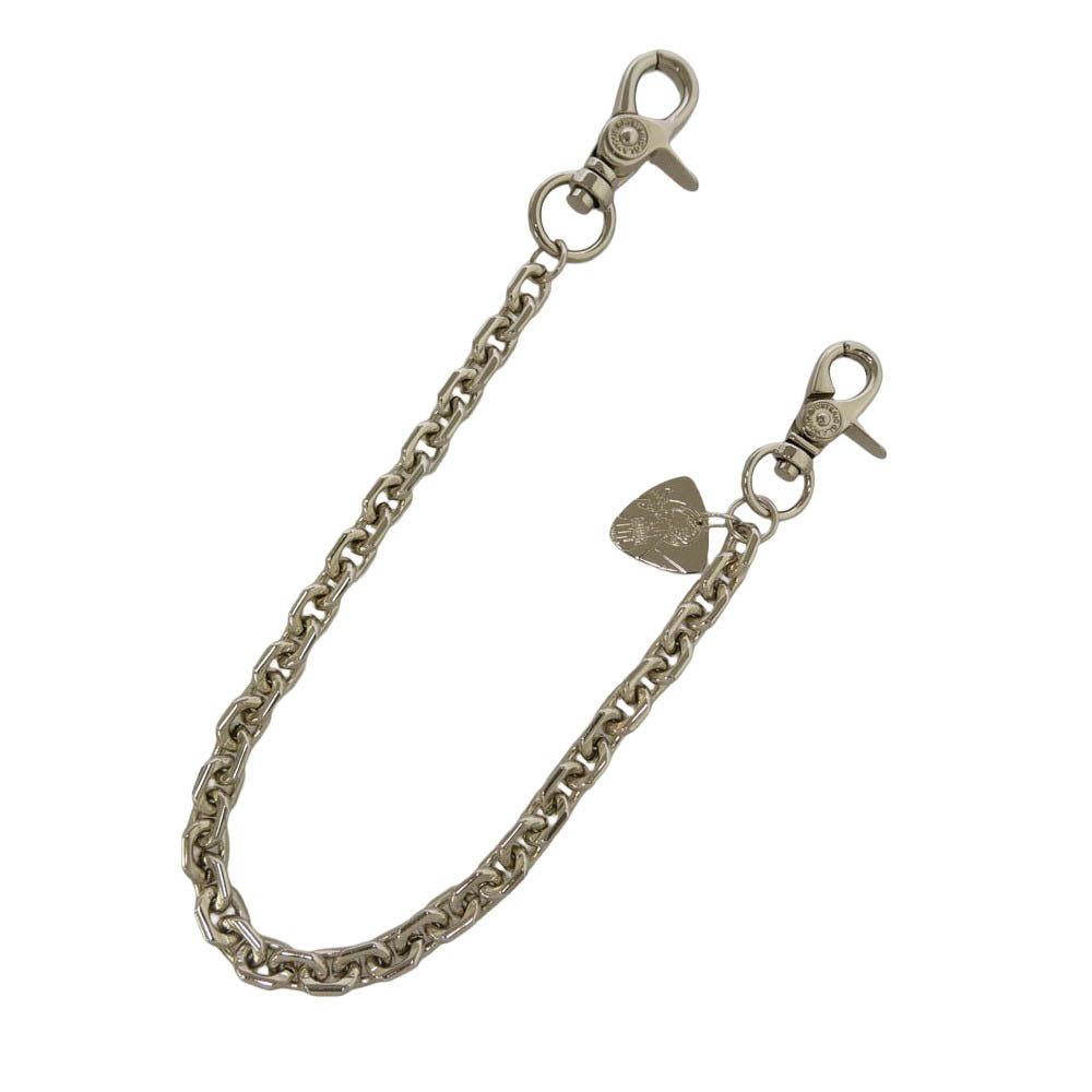 HYSTERIC GLAMOUR ヒステリックグラマー ギターピックチャーム付き ウォレットチェーン シルバー系【中古】