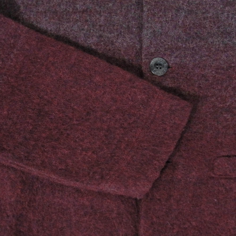 HYSTERIC GLAMOUR ヒステリックグラマー 17AW 02173CD01 HYS FACE刺繍 グラデーション ニット カーディガン チャコール系 ワインレッド系 S【中古】