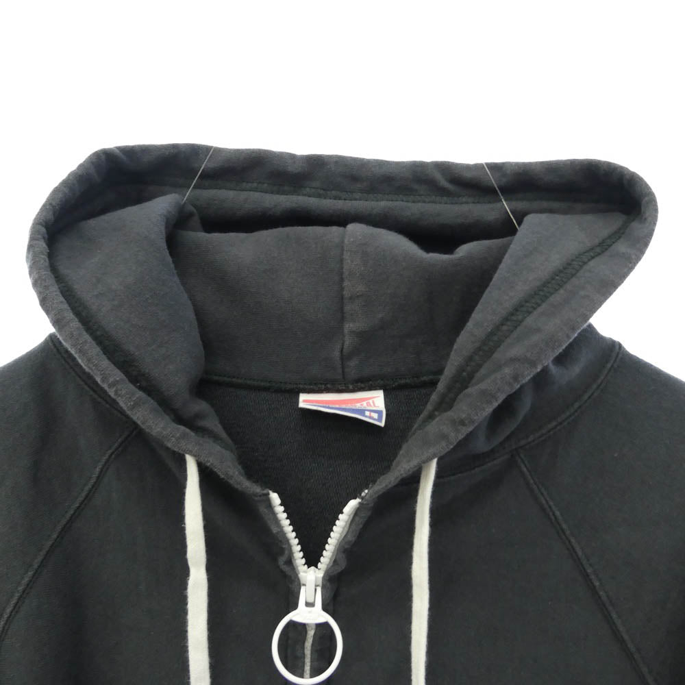 STANDARD CALIFORNIA スタンダードカリフォルニア 20SS SD US Cotton Zip Hood Sweat ロゴ刺繍 コットン ジップ フード スウェット パーカー フーディー チャコール系 L【中古】