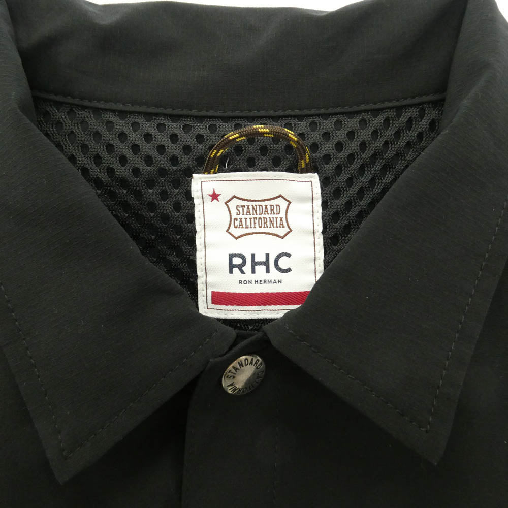 STANDARD CALIFORNIA スタンダードカリフォルニア Ron Herman ロンハーマン × RHC Ron Herman ロンハーマン ワークシャツ コーチジャケット ブラック系 L【中古】