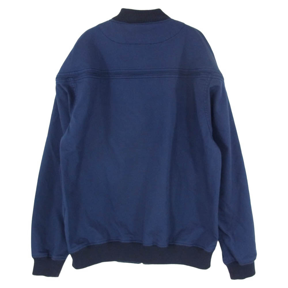 STANDARD CALIFORNIA スタンダードカリフォルニア 20SS SD Coolmax Stretch Twill Derby Jacket クールマックス ストレッチ ツイル ロゴ刺繍 ジップアップ ダービージャケット ネイビー系 L【中古】