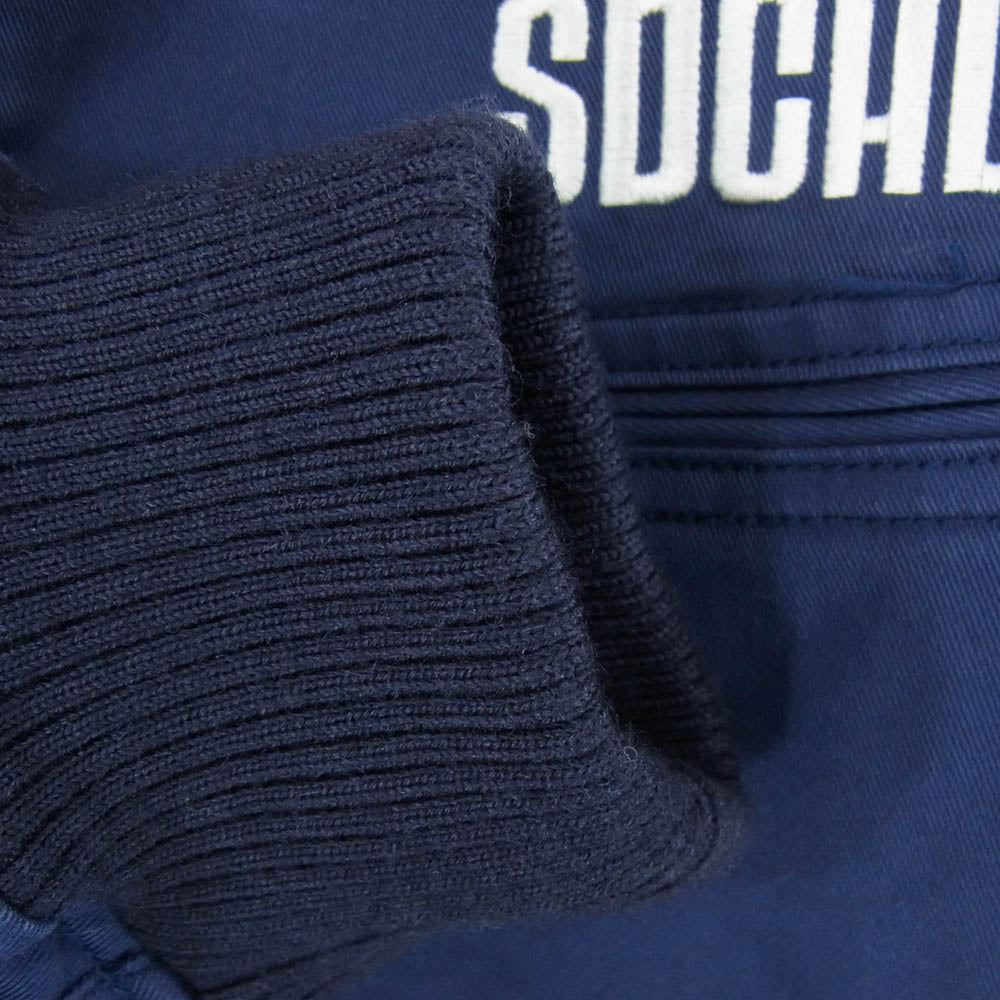 STANDARD CALIFORNIA スタンダードカリフォルニア 20SS SD Coolmax Stretch Twill Derby Jacket クールマックス ストレッチ ツイル ロゴ刺繍 ジップアップ ダービージャケット ネイビー系 L【中古】