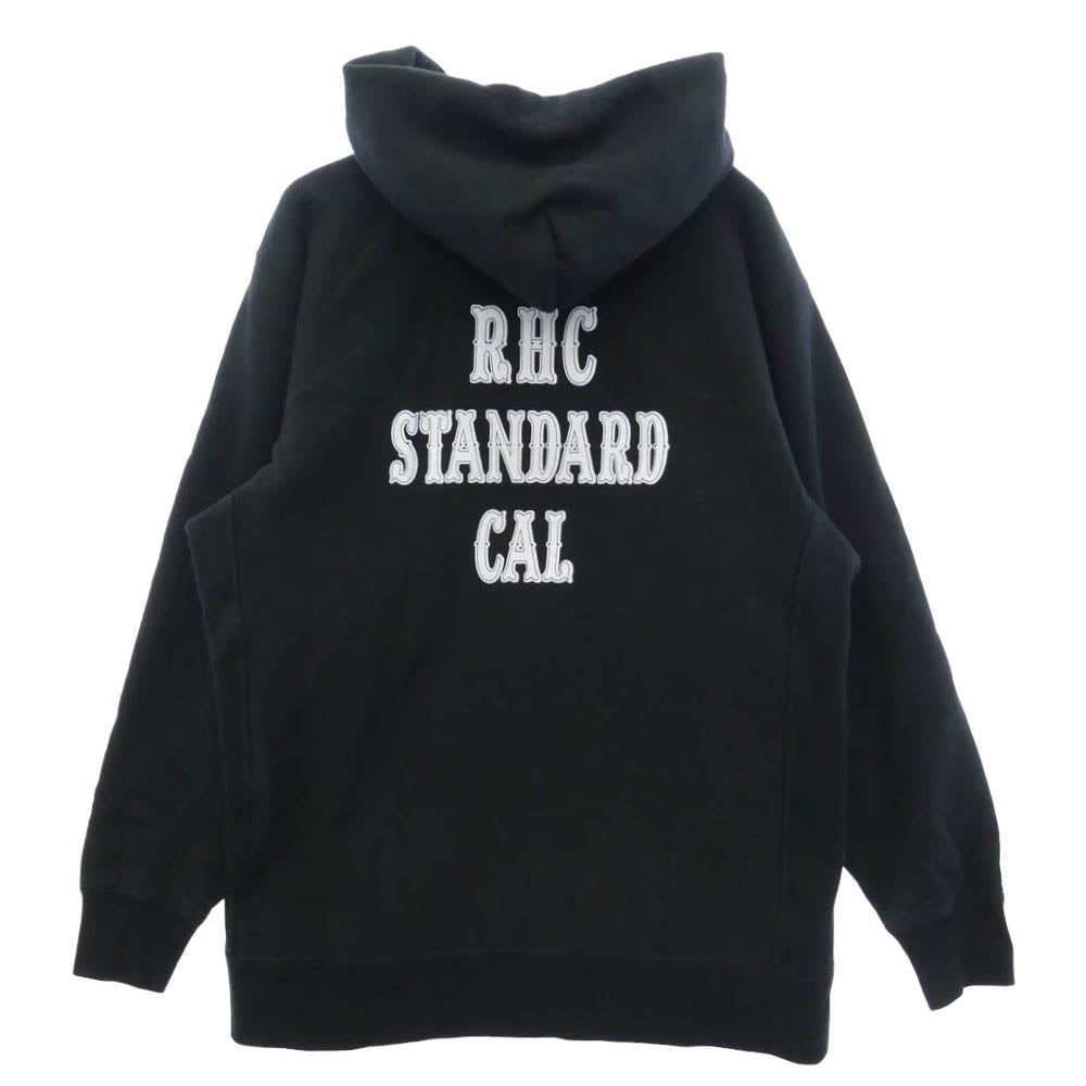 STANDARD CALIFORNIA スタンダードカリフォルニア Ron Herman ロンハーマン × RHC Ron Herman ロンハーマン ロゴ バックプリント コットン プルオーバー パーカー フーディー スウェット ブラック ブラック系 L【中古】