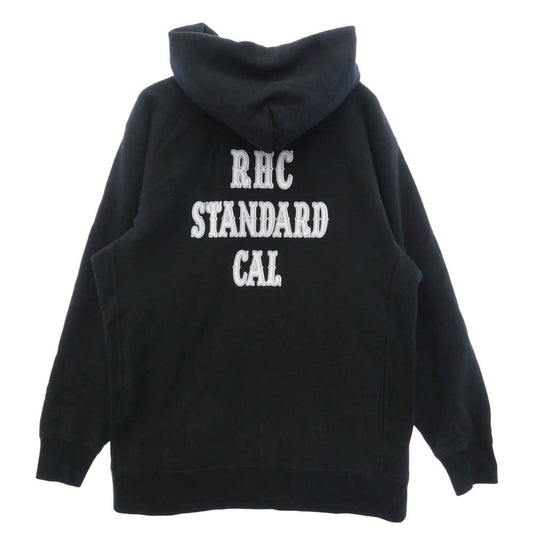 STANDARD CALIFORNIA スタンダードカリフォルニア Ron Herman ロンハーマン × RHC Ron Herman ロンハーマン ロゴ バックプリント コットン プルオーバー パーカー フーディー スウェット ブラック ブラック系 L【中古】