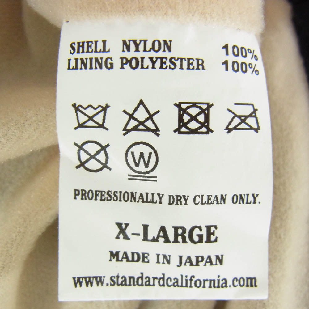 STANDARD CALIFORNIA スタンダードカリフォルニア 24SS OUNLG290 SD Logo Patch Coach Jacket ロゴ パッチ ドローコード ナイロンツイル コーチジャケット ブラック系 XL【中古】