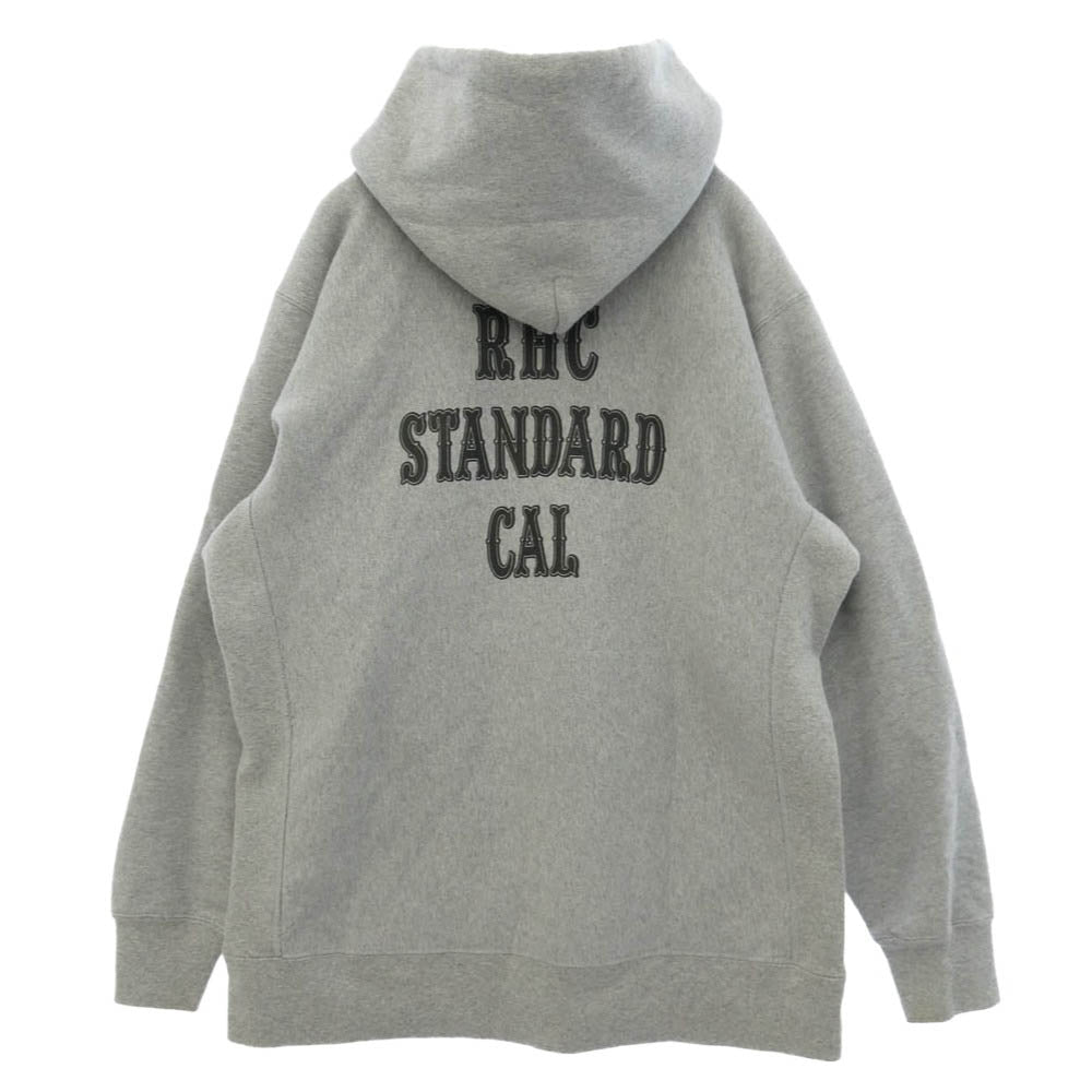 STANDARD CALIFORNIA スタンダードカリフォルニア Ron Herman ロンハーマン × RHC Ron Herman ロンハーマン ロゴ バックプリント コットン プルオーバー パーカー フーディー スウェット グレー グレー系 L【中古】