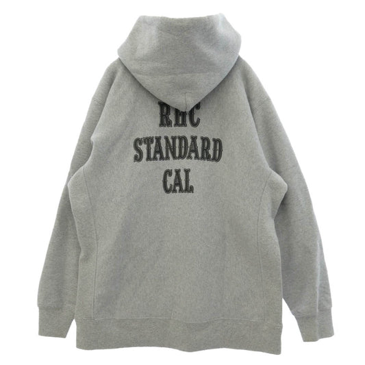 STANDARD CALIFORNIA スタンダードカリフォルニア Ron Herman ロンハーマン × RHC Ron Herman ロンハーマン ロゴ バックプリント コットン プルオーバー パーカー フーディー スウェット グレー グレー系 L【中古】