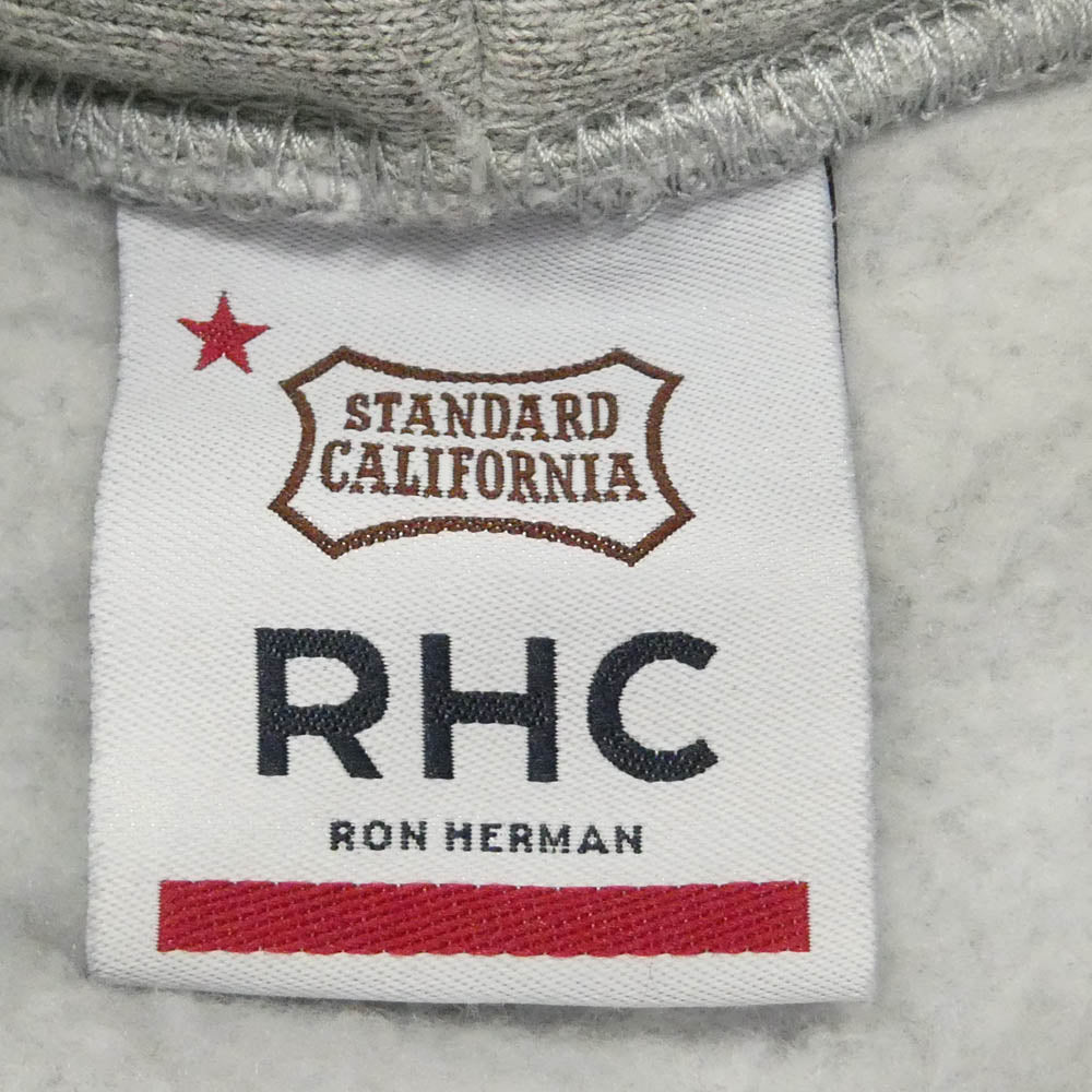 STANDARD CALIFORNIA スタンダードカリフォルニア Ron Herman ロンハーマン × RHC Ron Herman ロンハーマン ロゴ バックプリント コットン プルオーバー パーカー フーディー スウェット グレー グレー系 L【中古】