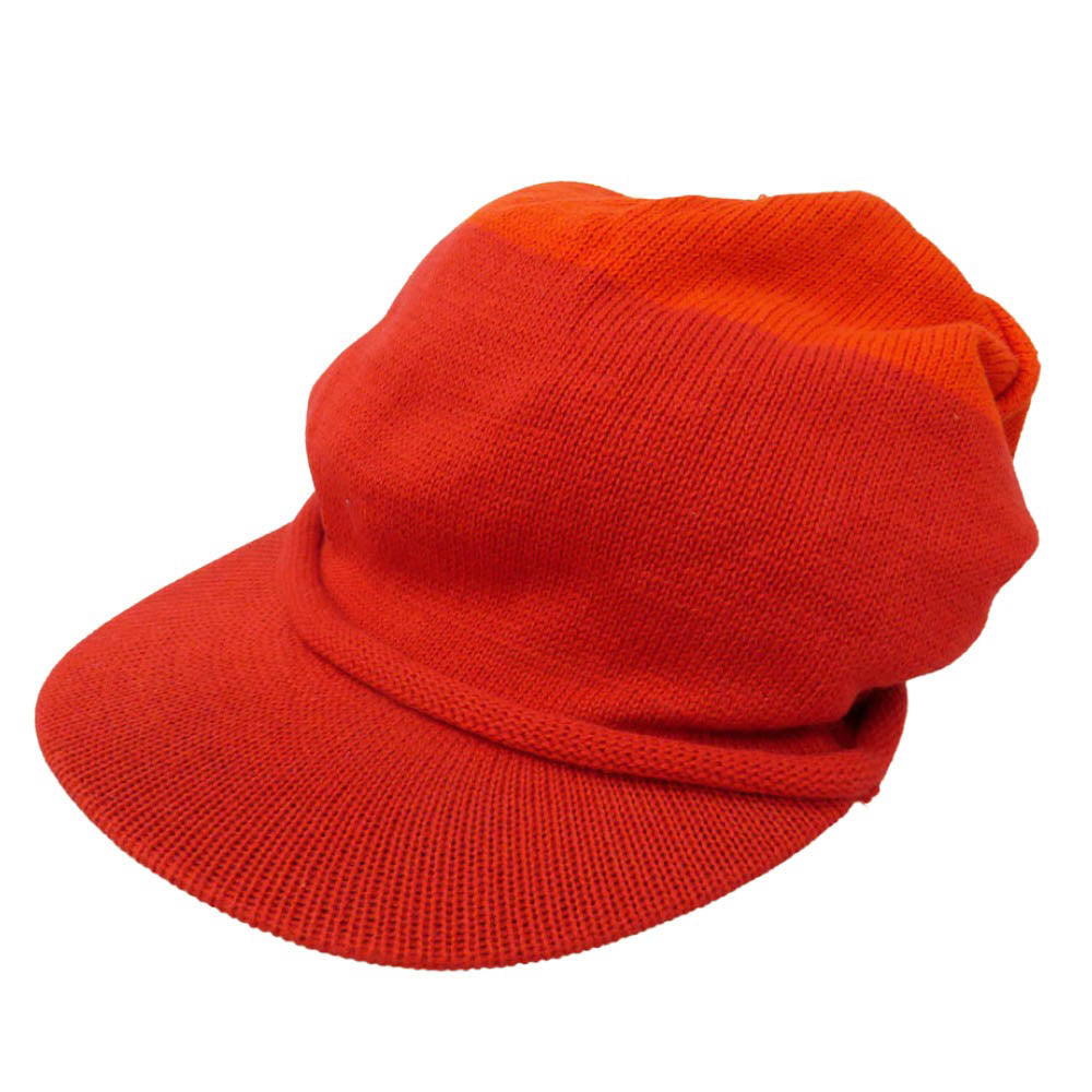 GOODENOUGH グッドイナフ 09s Archive HEAD GEAR アーカイブ ヘッドギア オスロキャップ ニット 帽 つば付き キャスケット レッド系 エンジ系【中古】