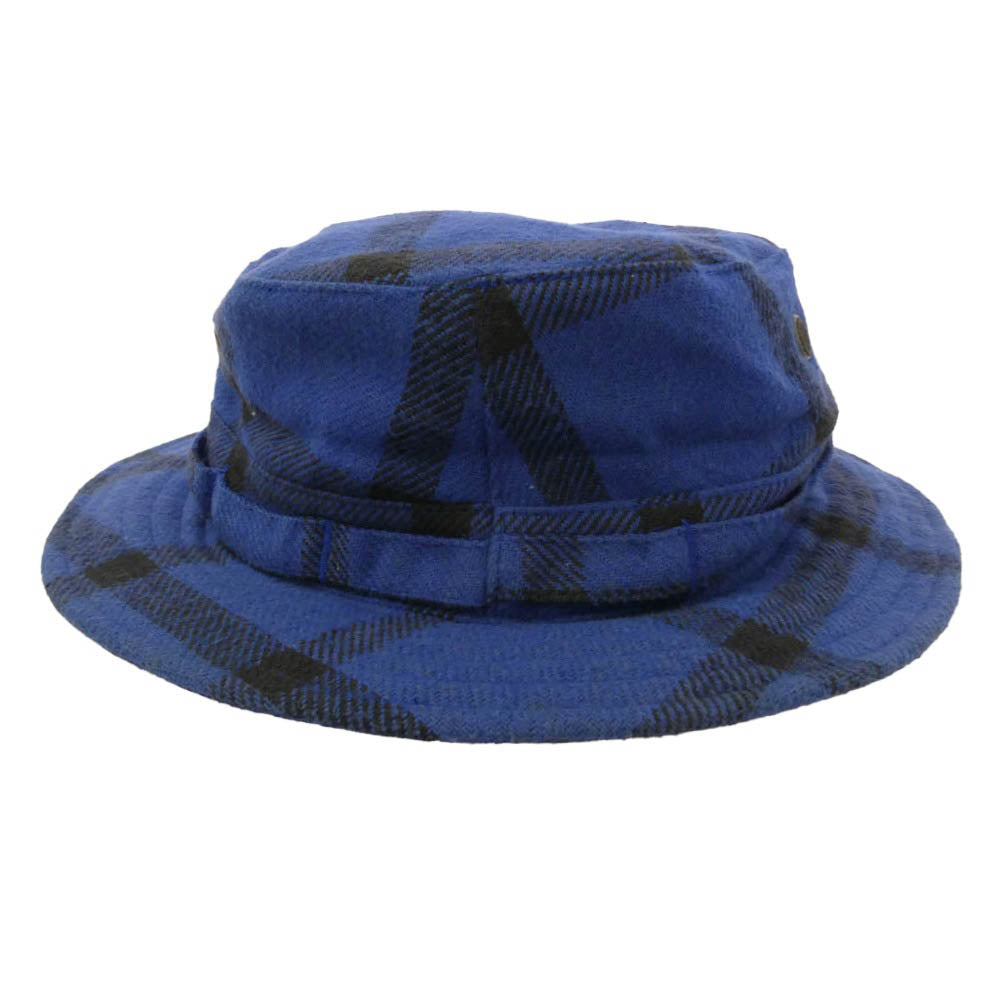 GOODENOUGH グッドイナフ × FINESSE Archive SAFARI HAT フィネス アーカイブ チェック サファリ ハット 帽子 ブルー系【中古】