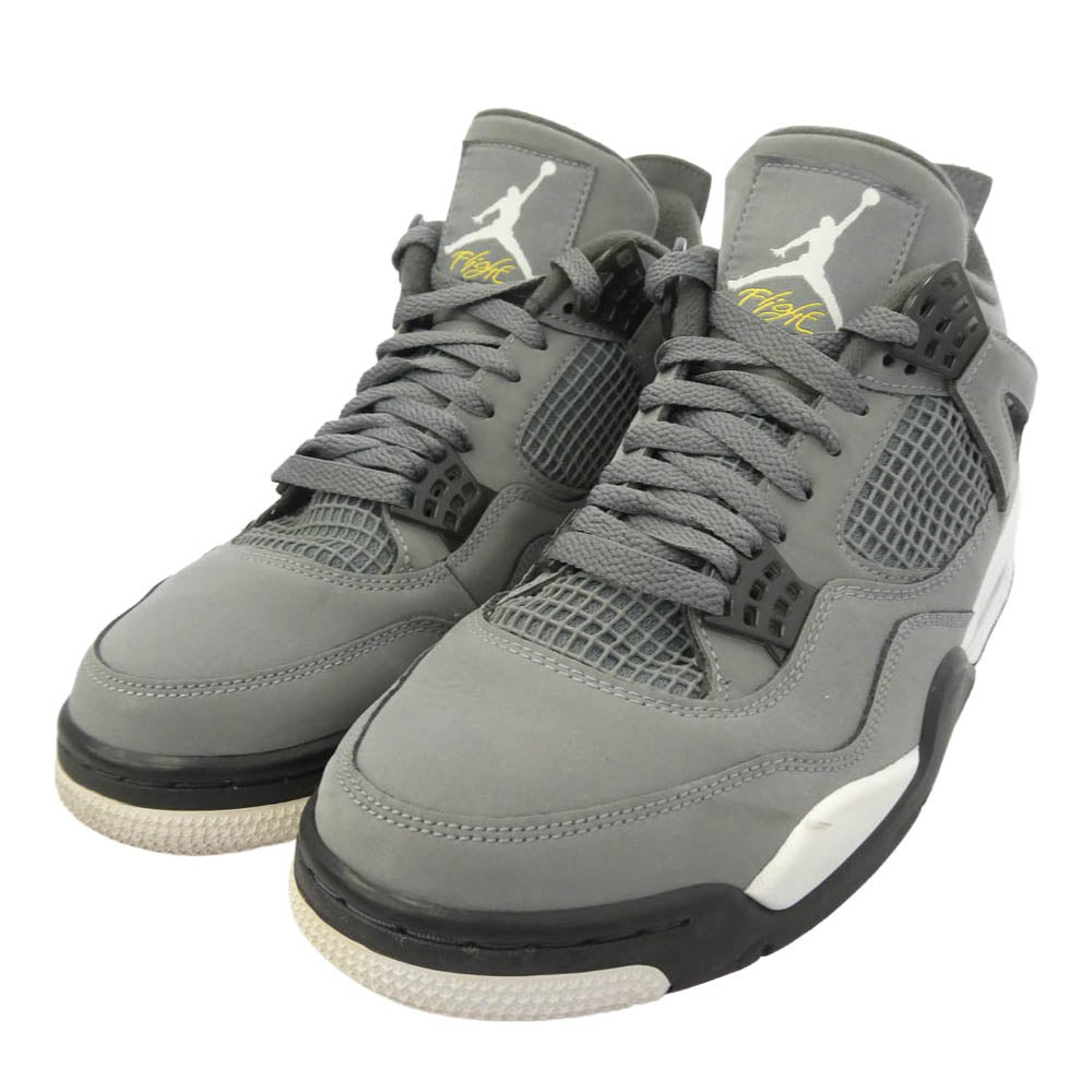 NIKE ナイキ 19AW 308497-007 Air Jordan 4 Cool Grey エアジョーダン4 クール グレー ハイカット スニーカー チャコール系 27cm【中古】