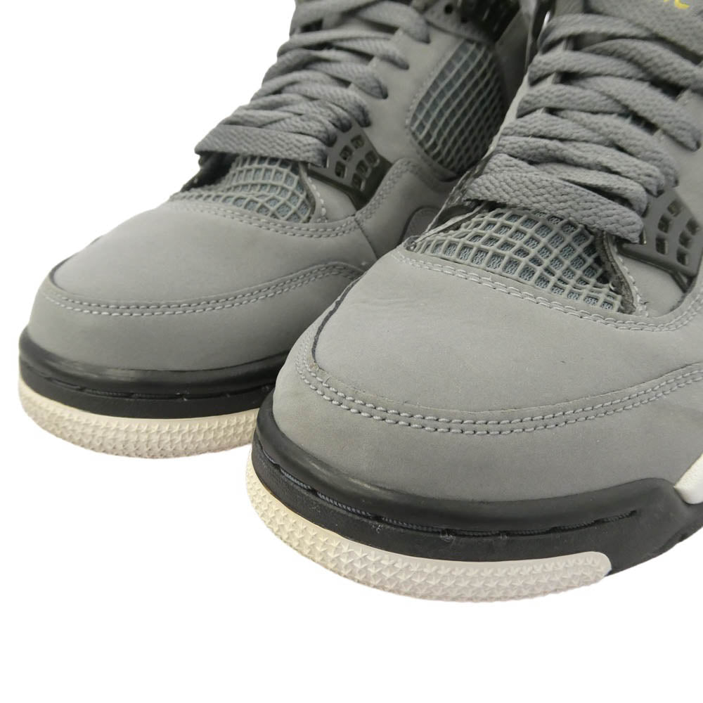 NIKE ナイキ 19AW 308497-007 Air Jordan 4 Cool Grey エアジョーダン4 クール グレー ハイカット スニーカー チャコール系 27cm【中古】