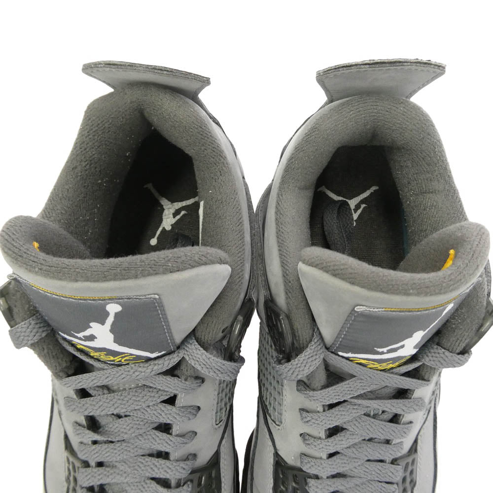 NIKE ナイキ 19AW 308497-007 Air Jordan 4 Cool Grey エアジョーダン4 クール グレー ハイカット スニーカー チャコール系 27cm【中古】